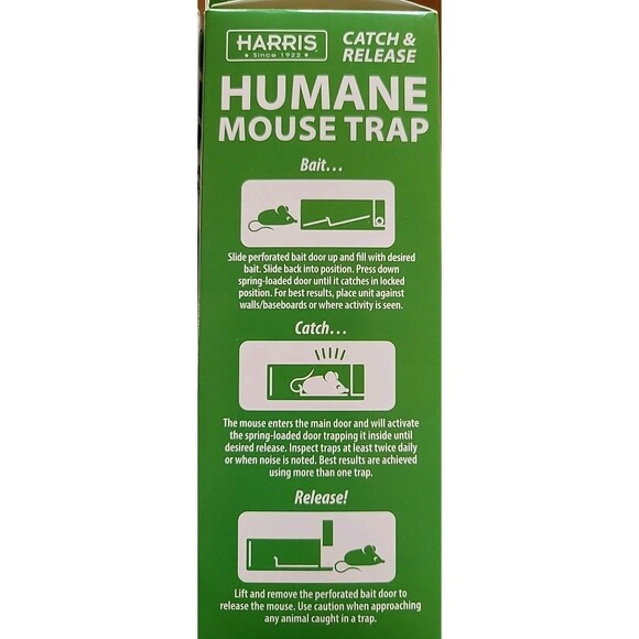 Lot of 3 - Humane Mouse Traps Live Catch and Release Reusable Mouse Trap Harris - Picture 3 of 4